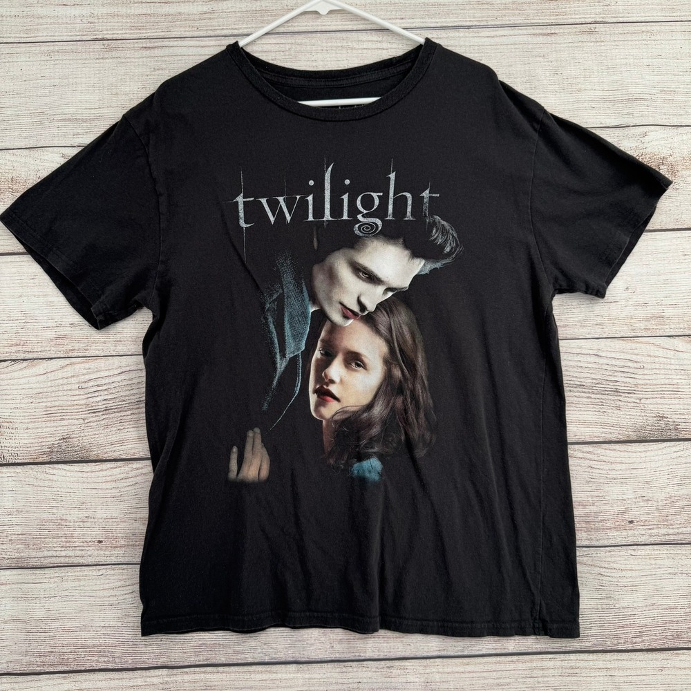 Twilight Graphic T-Shirt Mens XL Black Edward Bella Movie Promo Tee 2023